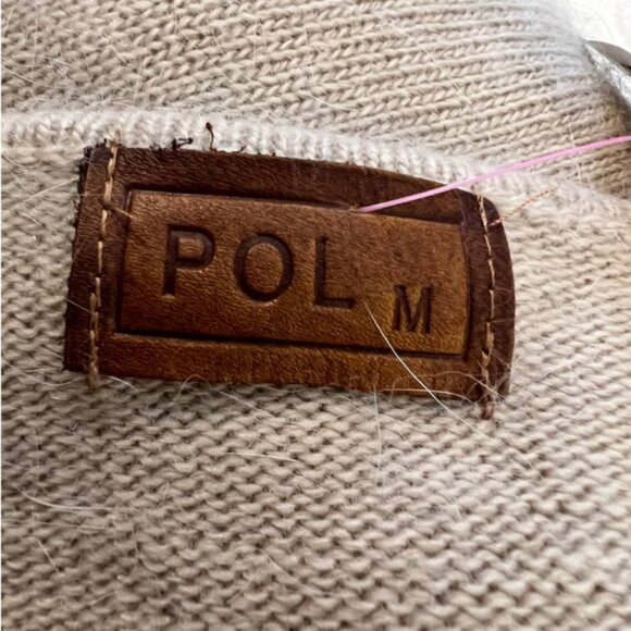 #90 POL Angora Furry Soft Ruffle Bell Sleeve Tie Front Tunic  NEW never worn - Picture 4 of 4